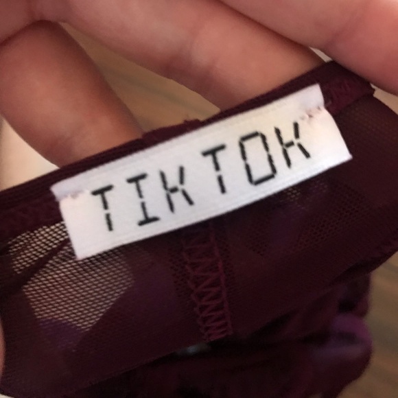 Maroon Mesh Bodysuit - Picture 5 of 5